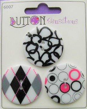 Sensation Buttons: Black and White